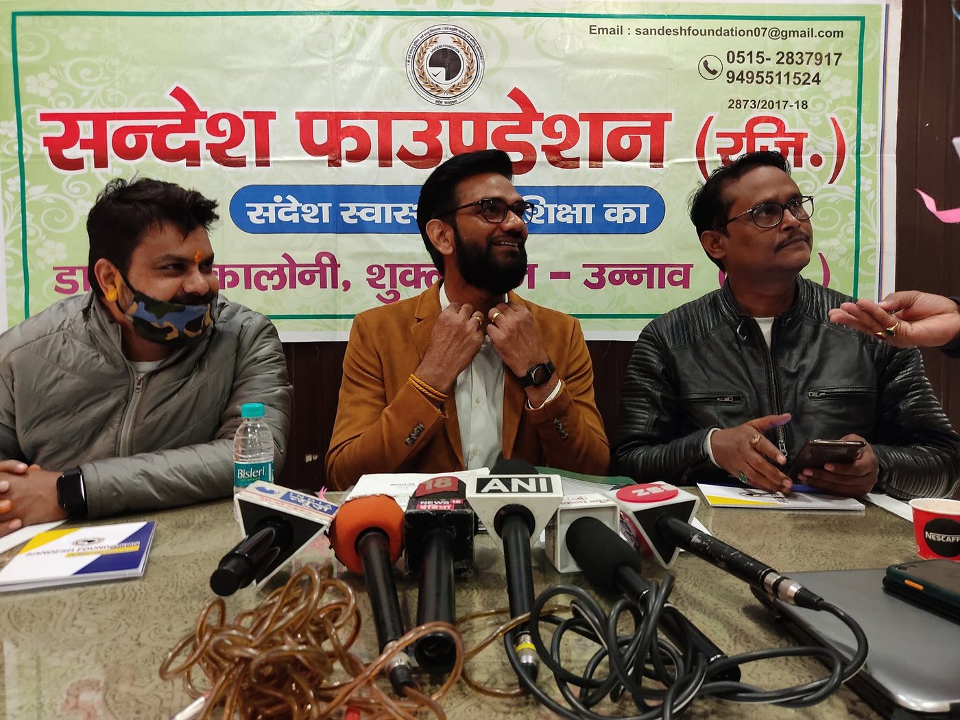 Press conference — Sandesh Foundation